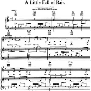 A Little Fall of Rain_外国歌谱