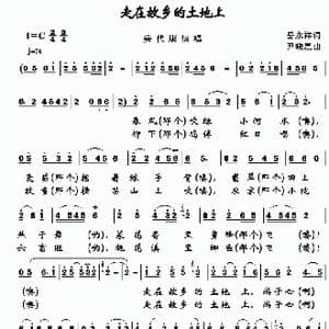走在故乡的土地上_歌谱投稿_词曲:尹晓星 岳永祥