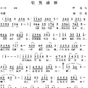 宅男感悟_歌曲简谱_词曲:培地 绿歌