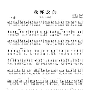 我怀念的_通俗唱法乐谱_词曲:姚若龙 李偲菘