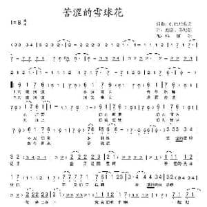 苦涩的雪球花_歌谱投稿