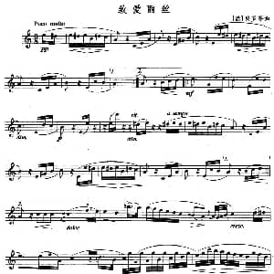 长笛曲谱 | 致爱丽丝