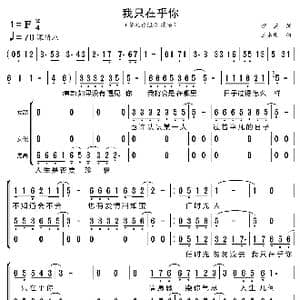 我只在乎你_歌曲简谱_词曲:慎芝 三木