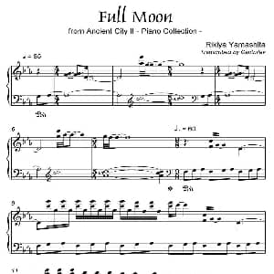 FULL MOON 钢琴谱 城之内 美莎