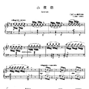 小夜曲 德里戈 意大利 _外国歌谱_词曲: 意 R.德里戈