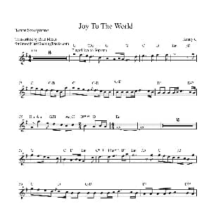 萨克斯谱 | Joy To The World 次中音萨克斯