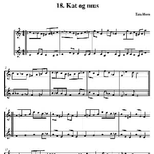 小提琴谱 | Kat og mus 简易二重奏 Tom Horn 霍恩 汤姆