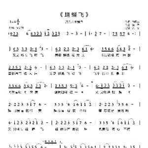 蝴蝶飞_歌曲简谱_词曲:孙朝英 城子