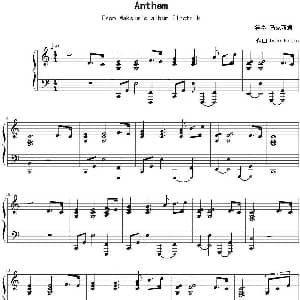 Anthem 钢琴谱 Tonci Huljic