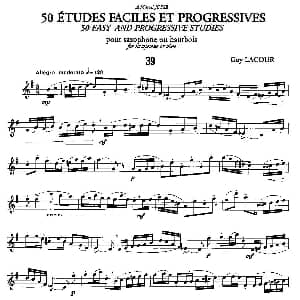 萨克斯谱 | Guy Lacour 50 首萨克斯练习曲之39 Guy Lacour