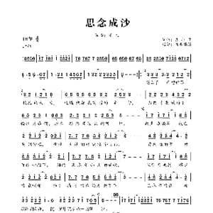 思念成沙_歌曲简谱_词曲:聂小慧 聂小慧