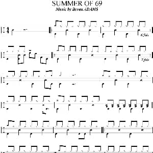 Bryan Adams Summer of 69 爵士鼓谱