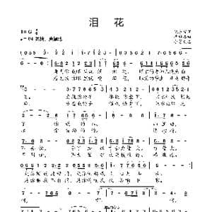 泪花_歌曲简谱_词曲:仇东标 季锦洛