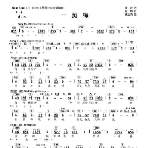 一剪梅_通俗唱法乐谱_词曲:娃娃 陈怡