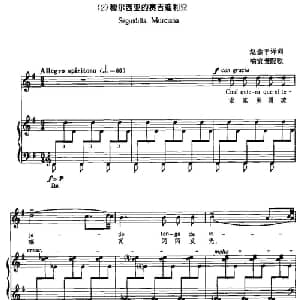 穆尔西亚的赛吉迪利亚 西班牙 _外国歌谱_词曲:赵金平译词 喻宜萱配歌