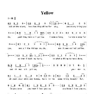 Yellow_外国歌谱