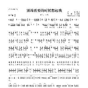 别在需要的时候想起我_歌曲简谱_词曲:周兵 崔伟立