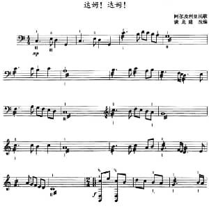 达姆！达姆！ 三弦 五线谱 谈龙建改编