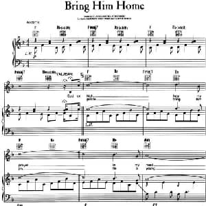 Bring Him Home _外国歌谱