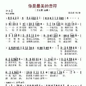 你是最美的音符_歌谱投稿_词曲:张友殿 张友殿