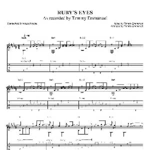 tommy emmanuel rubys eyes 吉他谱