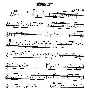 萨克斯谱 | 爱情的故事 弗朗西斯科 雷