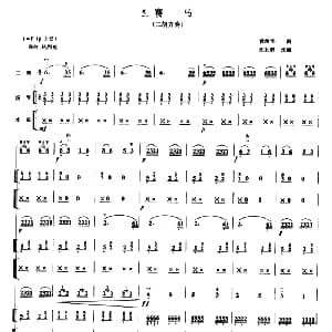 二胡谱 | 赛马 二胡齐奏 扬琴 木鱼伴奏 黄海怀曲 沈利群改编