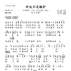 命运不是辘轳_歌曲简谱_词曲:张藜 徐沛东