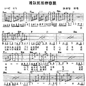 难以抗拒你容颜 吉他谱 张信哲