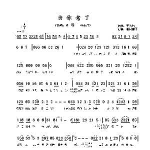 当你老了_歌谱投稿_词曲:李永昌 李永昌