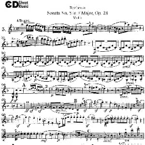 小提琴谱 | Violin Sonata No.5 in F Major Op.24