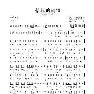 拾起的雨滴_歌曲简谱_词曲:杰哥哥 思雨 杰哥哥 思雨