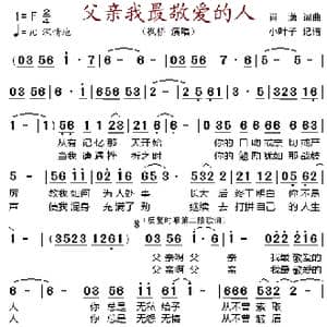 父亲我最敬爱的人_歌谱投稿_词曲:肖潇 肖潇