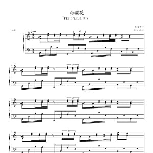 雨樱花 钢琴谱 飞儿乐队曲 明天