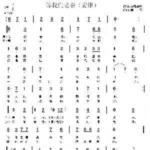 等我们老啦_歌曲简谱_词曲:落雁知秋 周斌