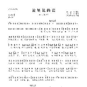 流星说的谎_歌曲简谱_词曲:余云飞 郑勇矫