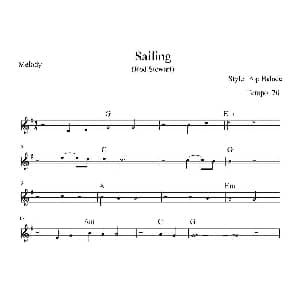 电子琴谱 | Sailing 远航