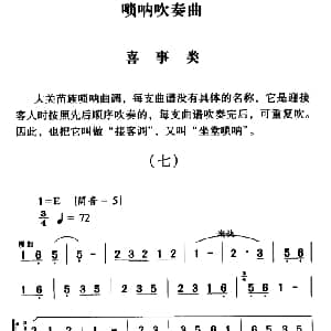 大关苗族唢呐吹奏曲调 喜事类 七