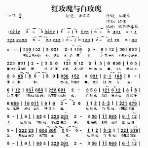 红玫瑰与白玫瑰_歌谱投稿_词曲:玉镯儿 陈伟