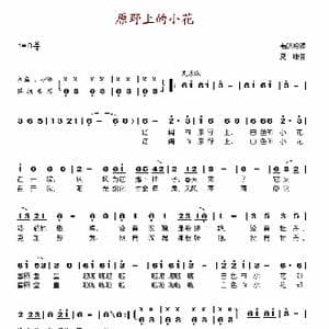 原野上的小花_歌谱投稿_词曲:韦晓吟 夏康