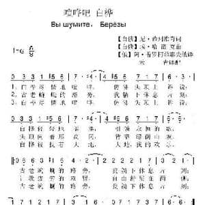 白俄 喧哗吧,白桦_歌谱投稿