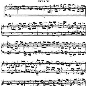 巴赫 平均律钢琴曲集 第二卷 之赋格曲 钢琴谱 巴赫