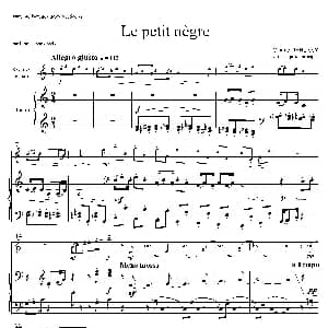 萨克斯谱 | 小黑人 高音萨克斯 钢琴伴奏 德彪西