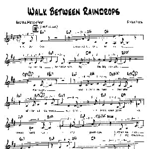WALK BETWEEN RAINDROPS 降B爵士乐谱