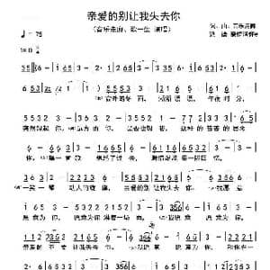亲爱的别让我失去你_歌曲简谱_词曲:音乐走廊 音乐走廊