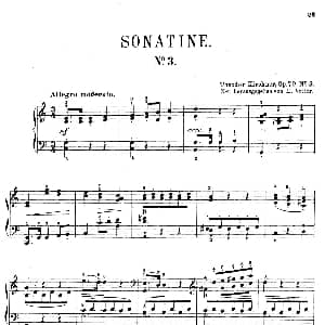 Five Sonatinas Op.70 钢琴谱 狄奥多 柯希纳