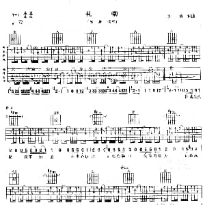 礼物 吉他谱 许巍 许巍 许巍