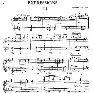 Expressions 钢琴谱 亚历山大 齐尔品 Alexander Tcherepnin