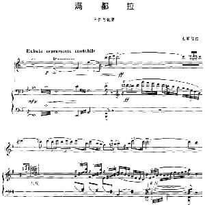 长笛曲谱 | 满都拉 长笛 钢琴伴奏 王震亚