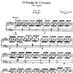 15 Etudes de Virtuosité Op.72 No.15 钢琴谱 莫什科夫斯基